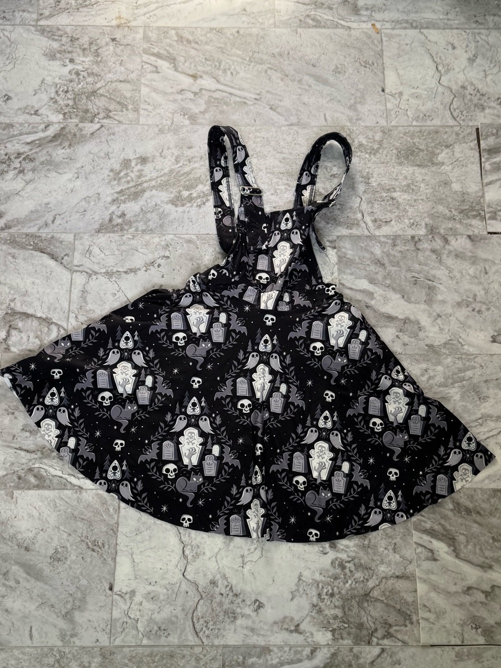 BlackMilk Halloween print apron dress